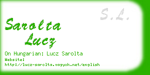 sarolta lucz business card